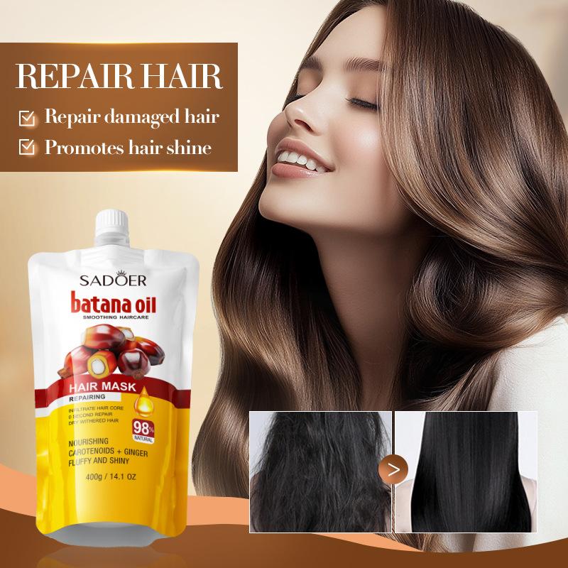 Batana Nourishing Hair Mask SADOER Soothing Moisturizing Conditioner Bag