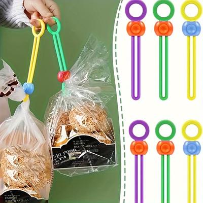 Bag Sealing Clips, Reusable Adjustable Bag Sealers for Plastic, Cereal & Rice Bags, Kitchen Organization and Storage Accessories