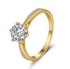 Moissanite Rings for Women Sparkling Diamond Engagement Wedding 925 Sterling Sliver Plating Gold  Ring