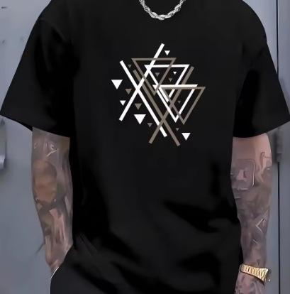 3D Creative Pattern Printing Sweat Absorbing and Moisture Absorbing Short Sleeve Men's Fashion Casual Sports T-Shirt 2025