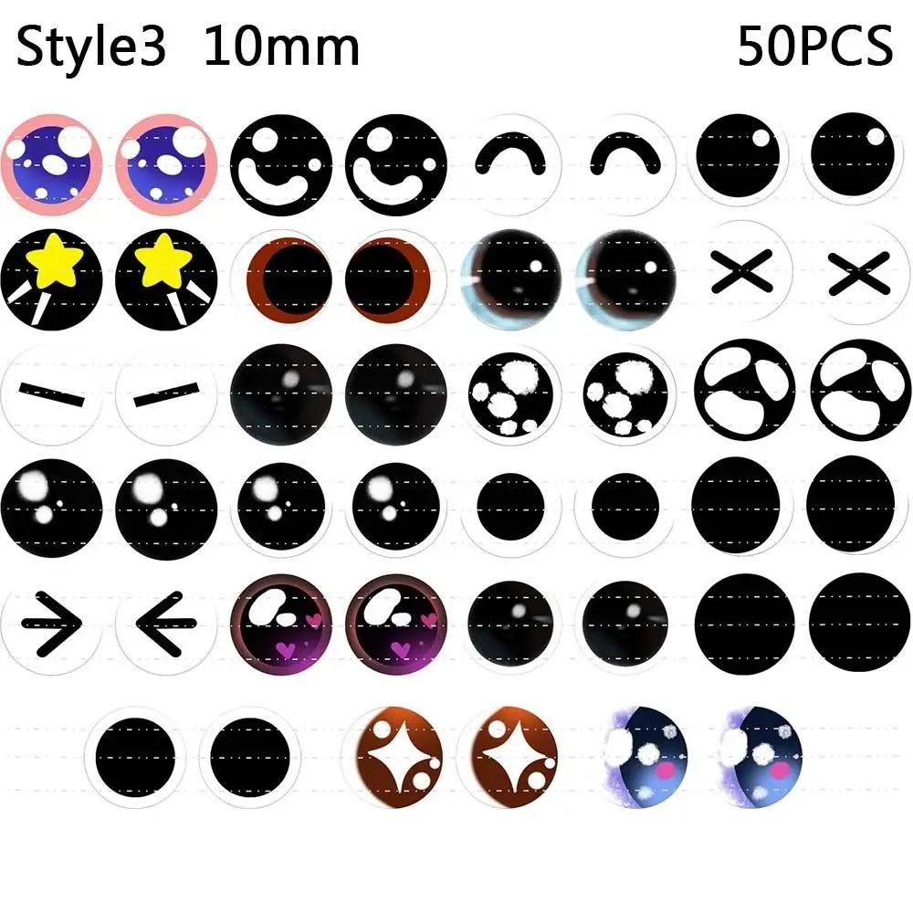 25Pairs 6/8/10mm Doll Glass Eye Round Dragon Cat Eyes In Pairs Flatback Cabochons Decoration Keychain DIY Accessories