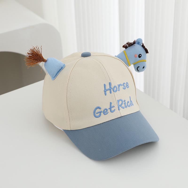 Cartoon Pony Baby Duck Tongue Hat: Korean Style, Versatile, Cute Sun Protection Baseball Cap for Boys and Girls - Spring New Arrival