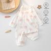 Newborn Pure Cotton Long Sleeve Bodysuit – All-Season Jumpsuit Pajamas for Crawling Babies