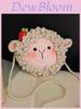 Handwoven Mini Sheep Crossbody Bag With Soft Yarn For Kids And Casual Use