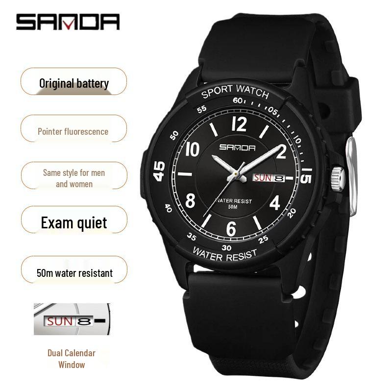 Wasserdichte Retro-Nylon-Armbanduhr mit leuchtendem Quarz für Damen & Herren für Studenten