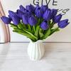 10Pcs/Set New Silicone Tulip Artificial Flower Real Touch Fake Flower Bouquet For Wedding Decoration Flowers Home Garen Decor