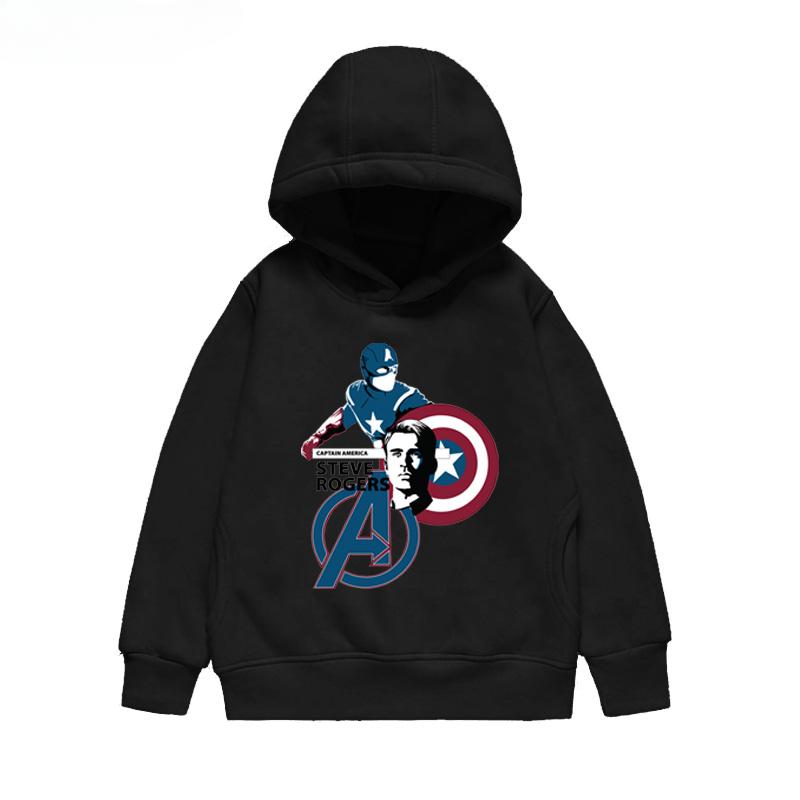 Captain America Black Widow Cartoon Anime Periphery Children's Hoodie New Style Spring and Autumn Boys and Girls Hoodies
