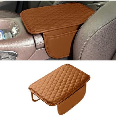 Upgraded Car Center Console Cover, Microfiber Leather Car Armrest Cover Orange