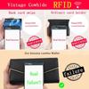 Fashion Luxury Design Genuine Leather Wallet for Woman RFID Blocking Trifold Long Cluth Multi Card Holder Organizer Ladies Purse MIT