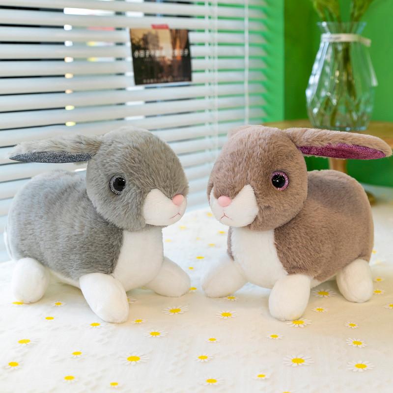 Charming White Bunny Plush Toy Perfect Stuffed Rabbit Doll Gift Children For
