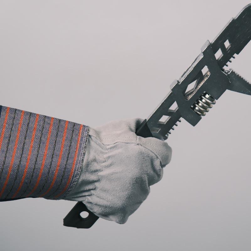 Heat-Resistant Leather Welding Gloves: Anti-Scald, High Temperature Protection