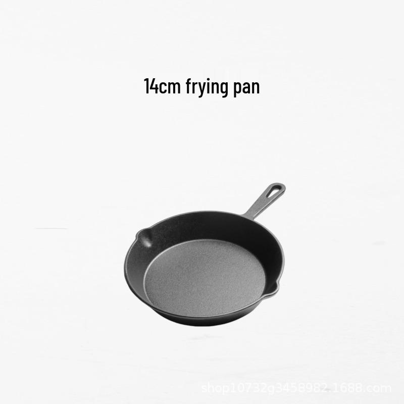 Cast Iron Flat-Bottom Wok Set: 3-Piece Non-Stick, No Coating Frying Pan for Home Cooking