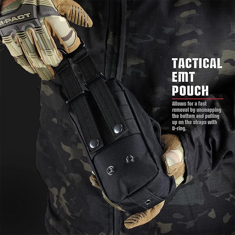Portable First-aid Bag Nylon MOLLE Outdoor Medical Storage Accessories Waist Military Fan Hanging