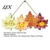 Thanksgiving Porch Decor Autumn Welcome Sign with Hanging Rope for Front Door, Rustic Maple Leaf Shape Wood Harvest Festival Wall Ornament Pumpkin And