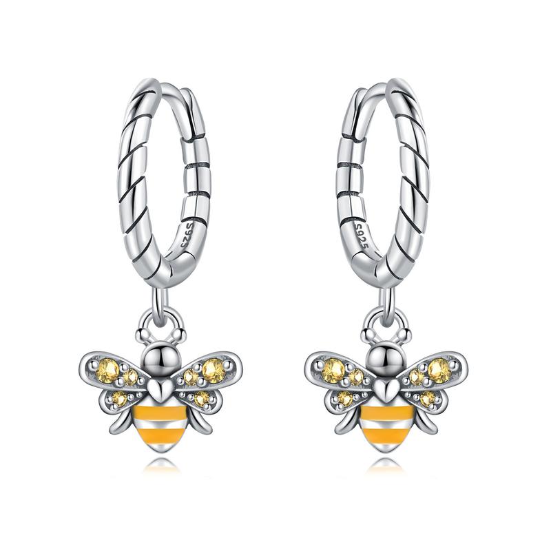 barbie Cute Little Bee, Original and High-end Style, Ins Style Love Confession, S925 Silver Earrings, Women's Style ZJYES-YS-129