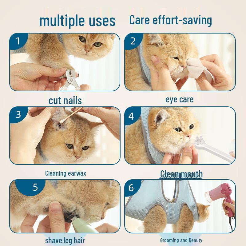 Upgraded Adjustable Hanging Pet Grooming Restraint for Cats