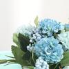 Artificial Fake Potted Flowers Bouquet Hydrangea With Vase For Dining Table Home Decoration