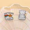 Don't Be Sad Meteor Enamel Pins Everything is Figureoutable Brooch Motivational Badges Mushroom Frog Jewelry Gift for Friends