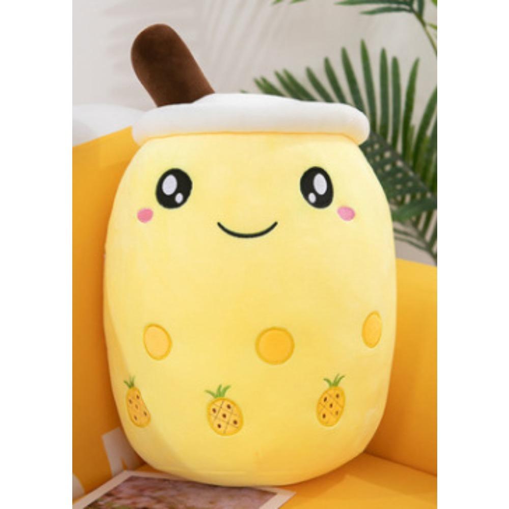 Popular bubble tea cup throw pillow large creative fruit milk tea doll plush toy
