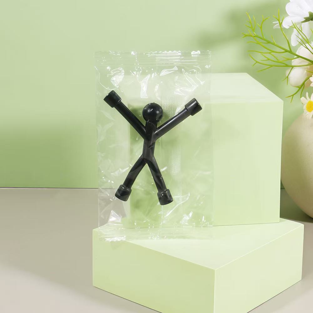 4Pcs Funny Soft Rubber Small People Refrigerator Magnets Blackboard Whiteboard Photo Message Fridge Magnets Decorative