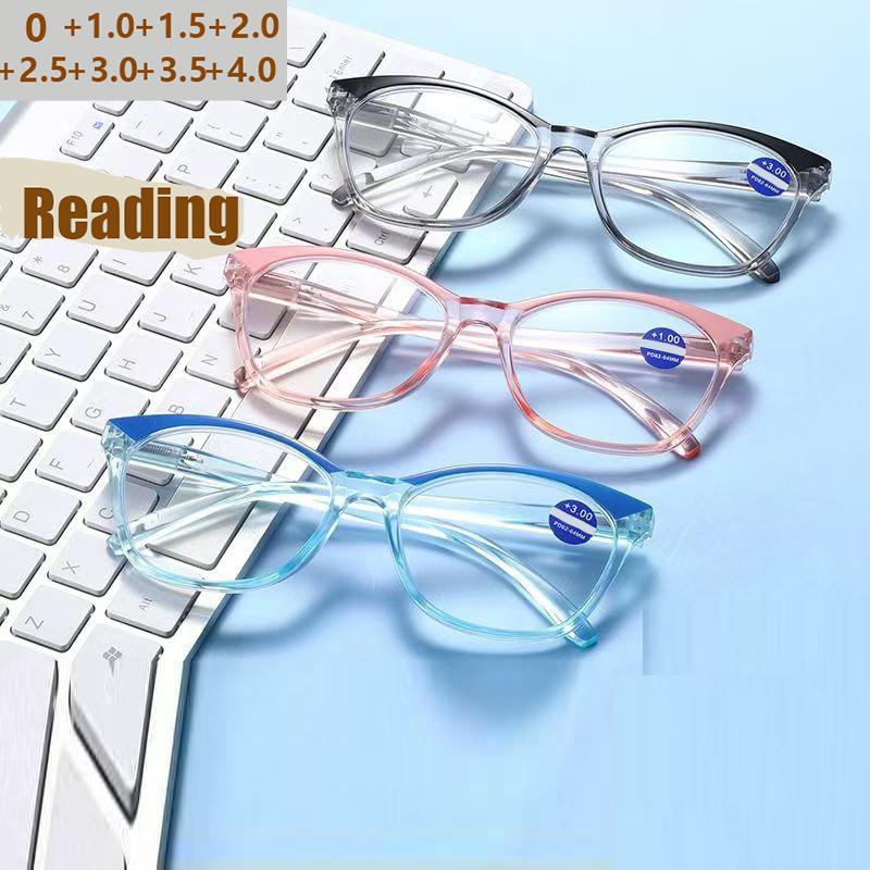 New Fashion Cat Eyebrow Anti-blue Light Women's High-definition Reading Glasses Middle-aged And Elderly Reading Glasses 413