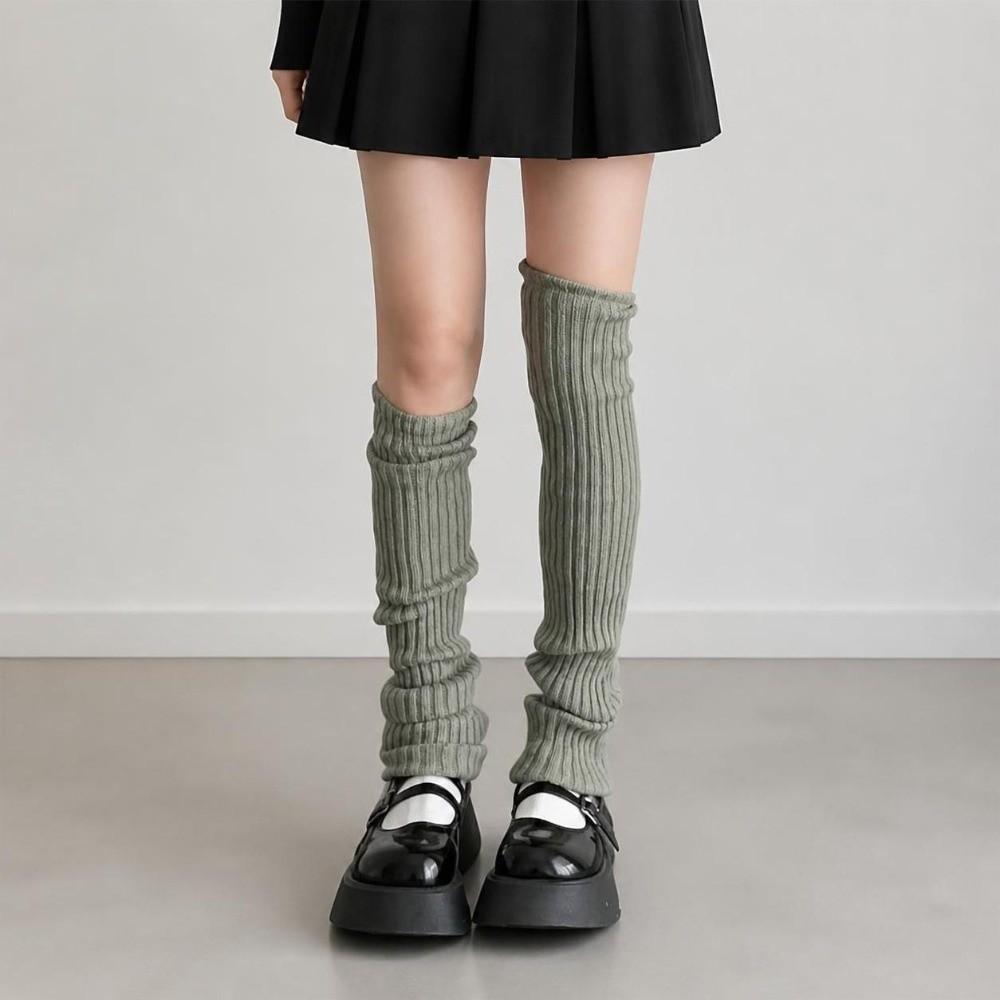 40/5070cm Length Knitted Leg Warmers Knitted Wool Leg Warmers Vintage Crochet Socks Autumn Winter