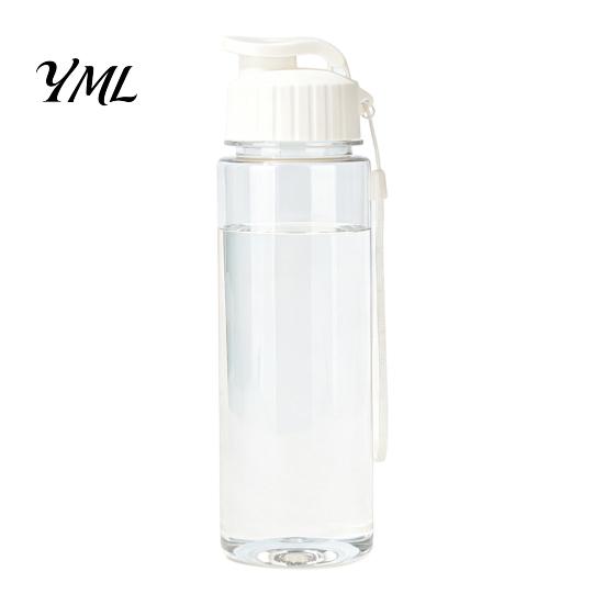 Travel Drink Container Sports Water Bottle, with Flip Lid And Lanyard, Portable Leak-proof PET Bottle for Commuting Cup, Lightweight Fitness Jug, Gym