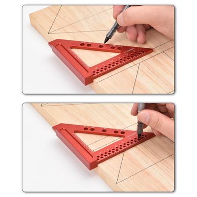 Measuring Tool Measuring Ruler 22.5/30/45/67.5 Degree E Ruler Woodworking Square Protractor