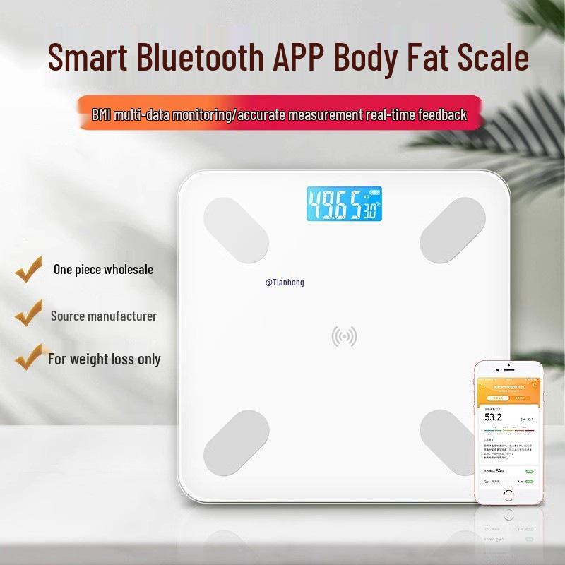 

Smart Bluetooth Body Fat and Weight Scale for Health Monitoring Battery Powered