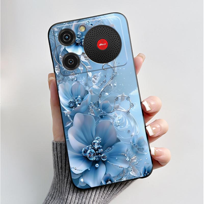 For Nubia Music Case Z2353 Butterfly Flowers Silicone Phone Cover For ZTE Nubia Music Funda Protection Shockproof Bumper Shell