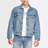 Levis Solid Color Ripped Collar Denim Jacket Unisex Jackets Blue 85248-0018