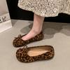 Round head shallow mouth single shoes women's 2025 spring new retro soft sole Doudou shoes casual flat bottom one pedal ladyshoes