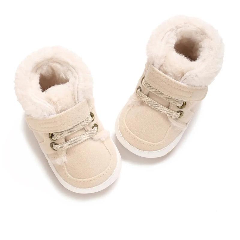 Baby Winter Boots Soft Snow Shoes Toddlers Warm First Walkers Solid Color Design