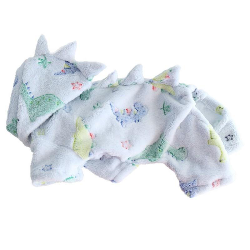 Petstyle French Bulldog Soft Dinosaur Fleece Pajamas Pet Clothes English Pug Corgi
