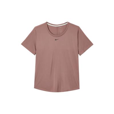 Maglietta a Maniche Corte Dri-Fit One alla Moda Semplice Elegante Traspirante Donna Magliette Grigio Rosa DD0639-208