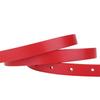Meier Black and red small belt, women's trendy thin waist belt, first-layer cowhide women's belt