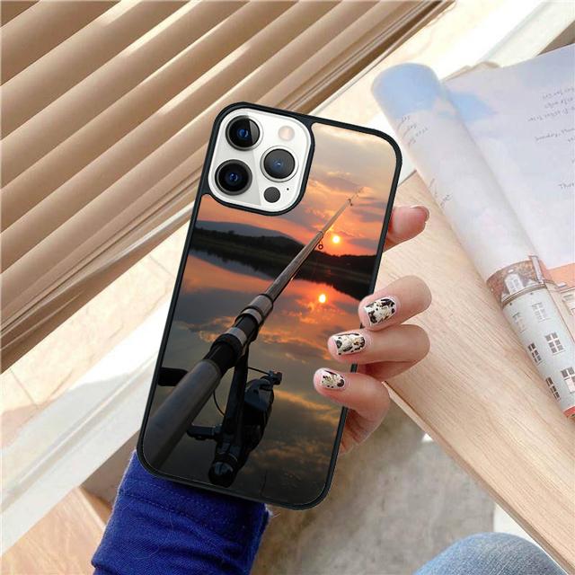Fishing Lake Sunset Phone Case For iPhone 17 Air 15 16 Cover  14 11 13 Pro Max 12 Plus Max Cover Coque
