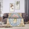 Border Painting Art Flower Plush Blankets Girls Boys Flannel Throw Blanket For Couch Bed Super Soft Custom DIY Quality Bedspread