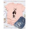 Women's fashion short-sleeved casual T-shirt clothes summer  clothing ladies print graphic tops