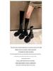 Petite Women's Height-Boosting Elastic Over-the-Knee Chunky Platform Boots - Waterproof, Slimming, for Autumn & Winter.