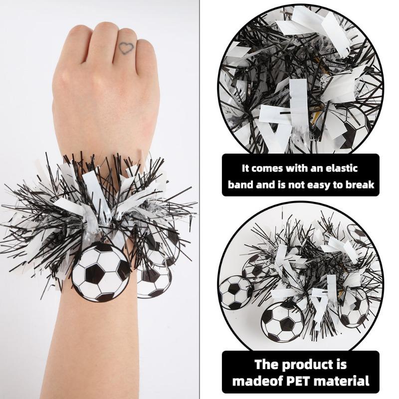 1PC World Cup Football Wrist Flower Sports Theme Party Performance Decorative Colored Bar Bracelet Flower Cheering Props