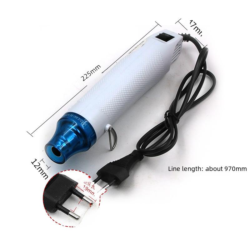 220V Round Plug Heat Gun for DIY Rubber Stamps, Heat Shrink Sheets, and Soft Clay Modeling