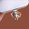 2D Acrylic Cute Elephant Phone Dust Plug Type-C Port Cover For Iphone & Samsung Decorative Hanging Pendant Accessory