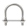 1Set 304 Stainless Steel Pipe U-clamp Screws Right Angle U-bolt Durable Round Bolt  for Round Tube