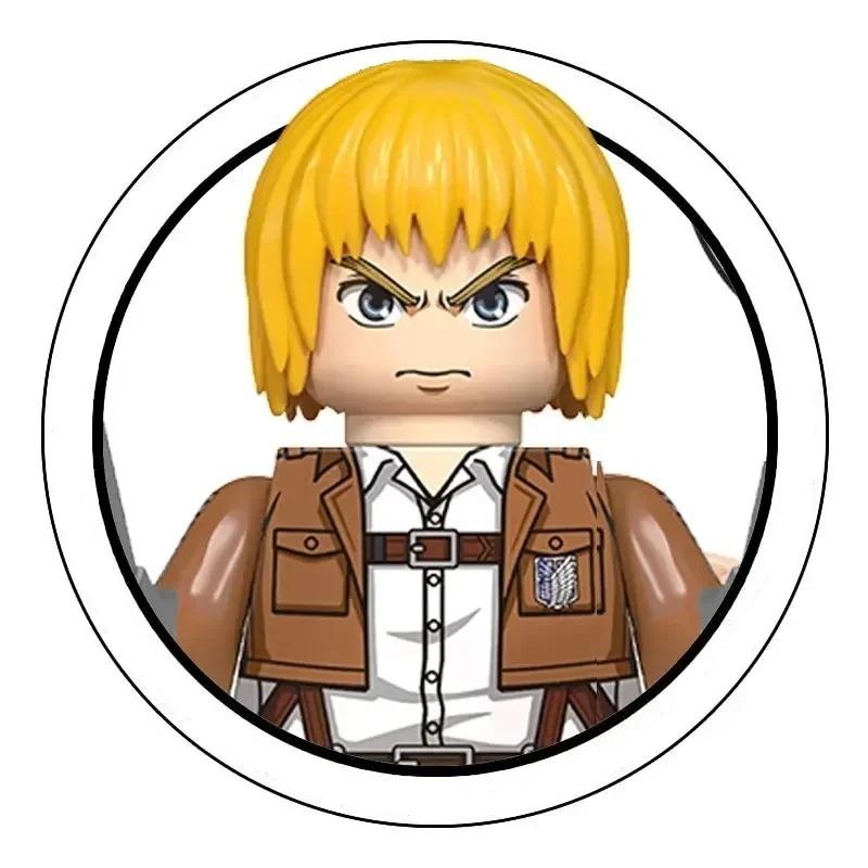 Blind Box Building Blocks Mini Model Figures Attack on Titan Levi Ackerman Eren Mikasa Giant Annie Halloween Christmas Gifts Toy