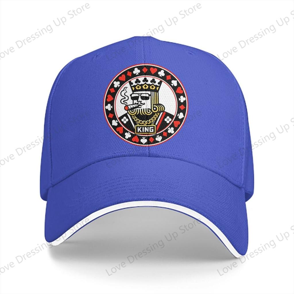 Summer Hip Hop Gambling King Poker King Baseball Cap Adjustable Personality Golf Hat Outdoor Sunshade Hats Unisex Gift