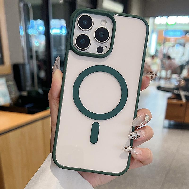 Applicable To iPhone11 Mobile Phone Case Apple 11promax Macaron Transparent 11e Magnetic Protective Case Anti-drop 11