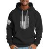 Men's Loose Flag Printed Hooded Sweatshirt Men's Casual Fashion Sports Sweatshirt
