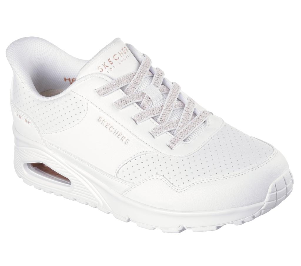 Skechers Lux Hiking Size Cm Uno-Banksia Women's Slip-In Shoes, White, 22.5