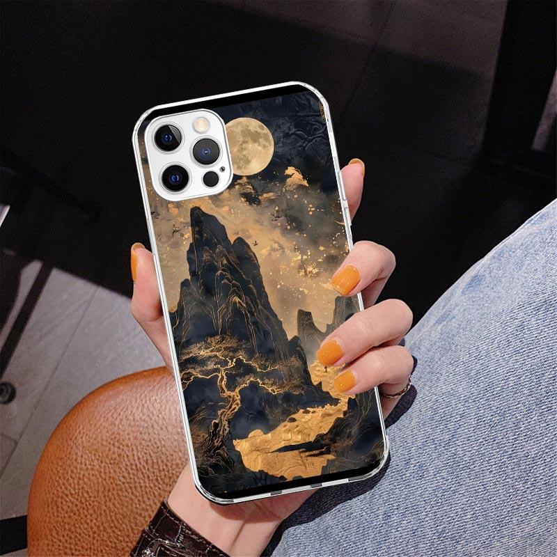 Chinese Style ink Painting Art Phnoe Case for Iphone 17 Air 16 16E 11 12 13 Mini 14 Plus 15 Pro Max 7 8 + SE 2020 Phone Cover Co